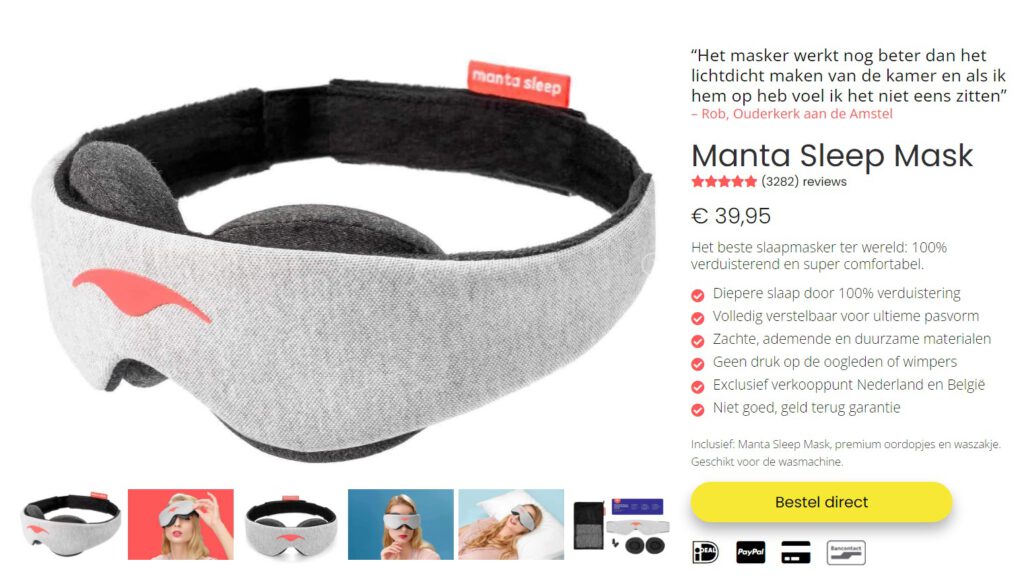 manta sleep mask